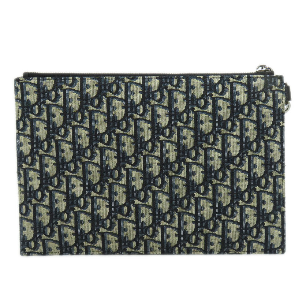 Dior Canvas Bag Clutch Christian Trotter Black